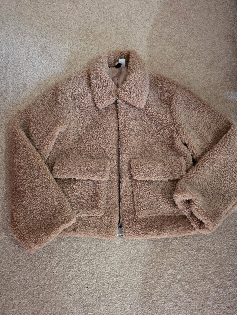 Divided Teddy Sherpa Jacket in Light Brown